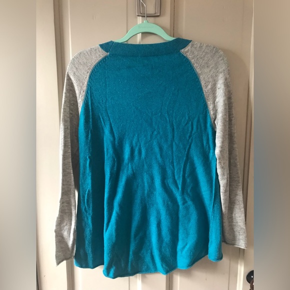 Kerisma Teal Raglan Angora Sweater Soft Boatneck Size Small - Picture 4 of 5